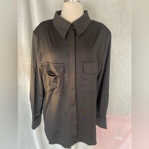 Noir Black Button Up Shirt XL